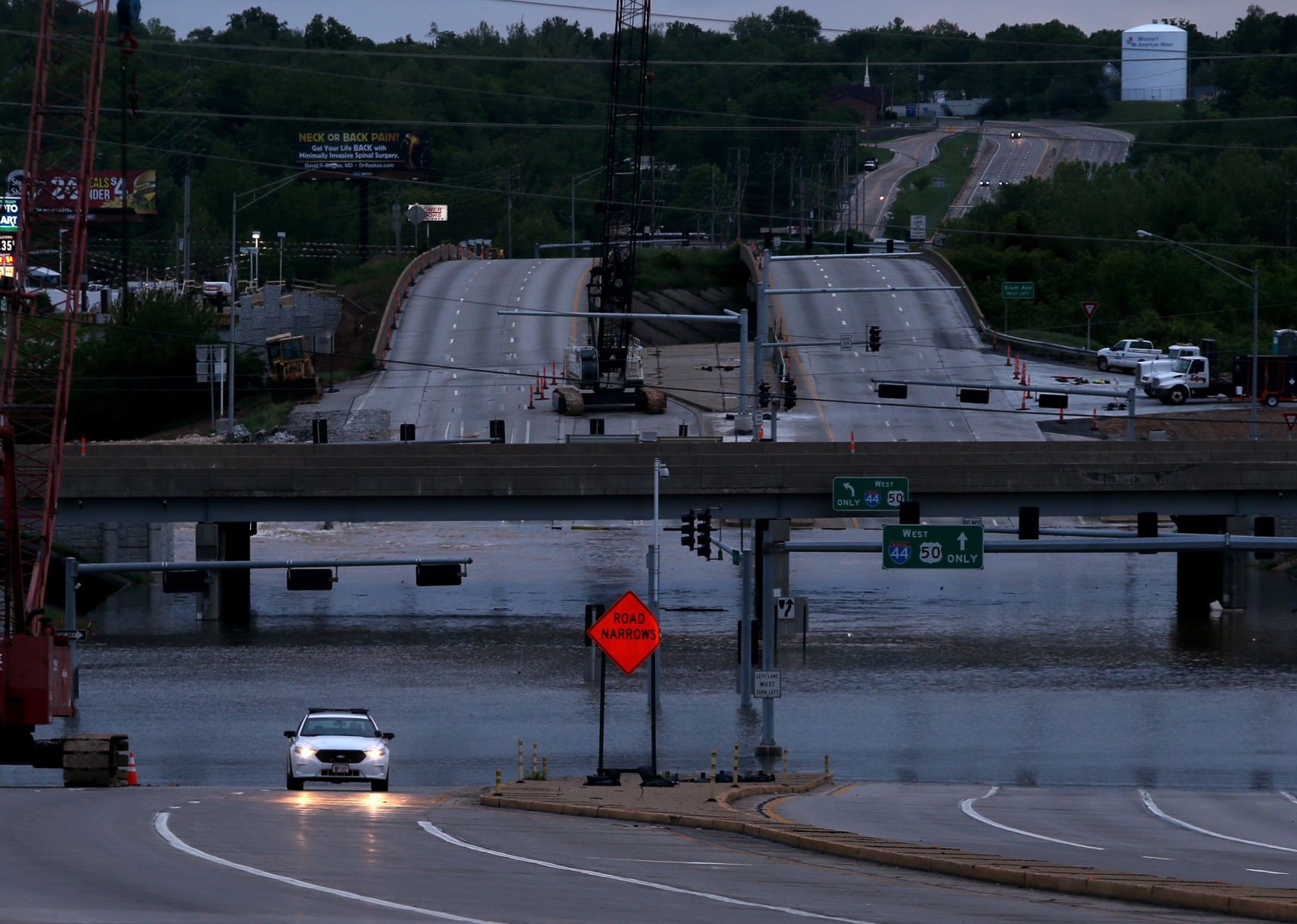 Flooding causes road closures area-wide